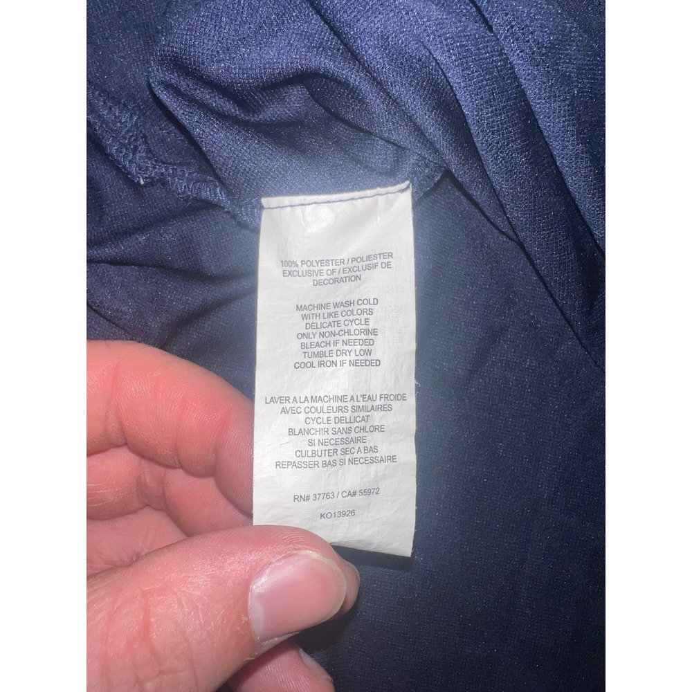 Champion Mens XL Navy Blue Polyester Short Sleeve Polo Shirt RN 37763 - Picture 4 of 5